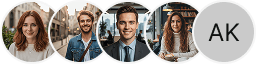 Multiple investor profile avatars on Zinvault trading review block